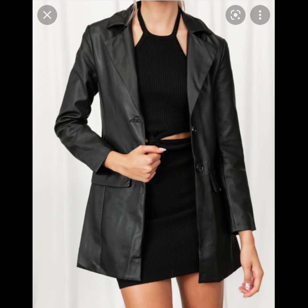 Black Leather Blazer